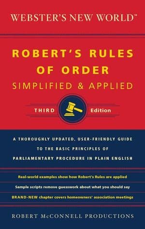 Webster's New World: Robert's Rules of Order