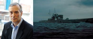 photo of Charles Lachman and the u-boat u-505