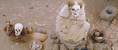 Nazca mummies in a Peruvian cemetery.