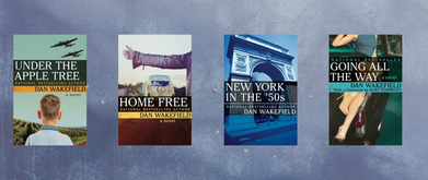 dan wakefield book covers on grey textured background