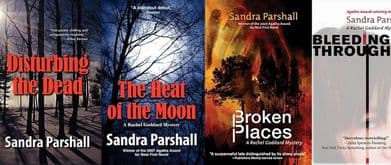 colllage of author sandra parshall's books