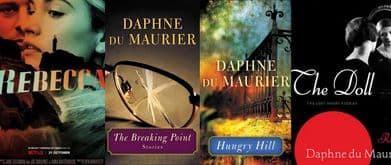 Collage of Daphne du Maurier's books