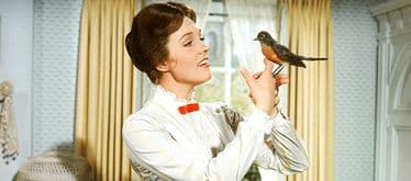 Julie Andrews as Mary Poppins, in the movie based on the book