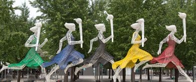 statue from olympic park in beijing